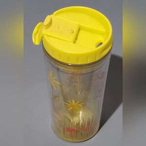 Yellow Floral Travel Tumbler